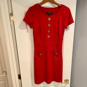 Red Dress w/Gold Buttons